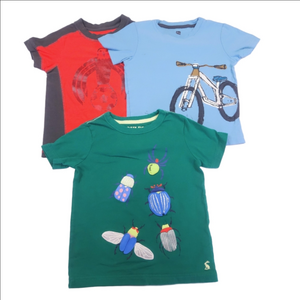 Colorful Kids Bug and Bike T-Shirts Size 4